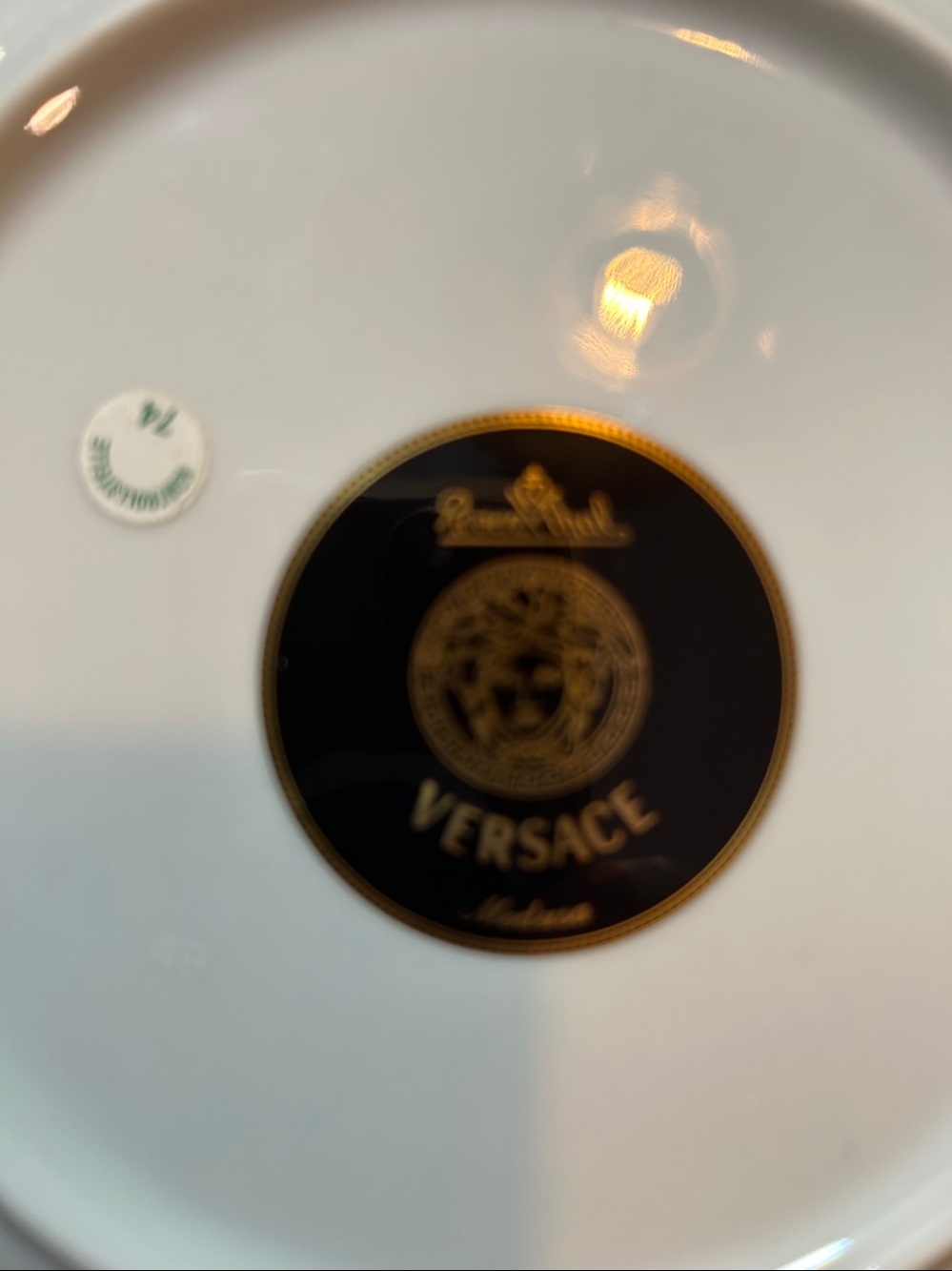 3 Versace 9" salad or sm. dinner plates I have 2 barocco and 1 medusa. - Picture 7 of 7